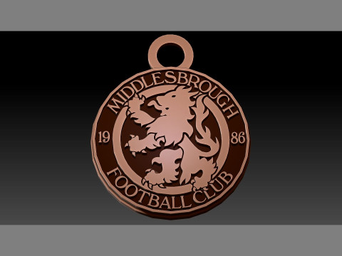 Middlesbrough United FC keychain badge Printable and Renderable 3D 프린트 모델