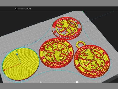 Middlesbrough United FC keychain badge Printable and Renderable 3D 打印模型