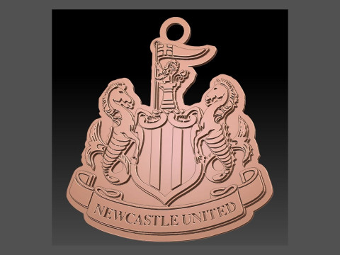 Newcastle United FC keychain Logo Printable and Renderable Modelo de impresión 3D