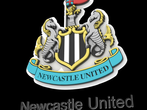 Newcastle United FC keychain Logo Printable and Renderable 3D प्रिंट मॉडल