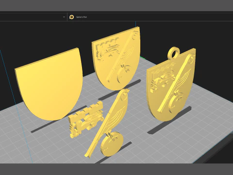 Lencana gantungan kunci Norwich City FC Dapat Dicetak dan Dirender Model Cetak 3D