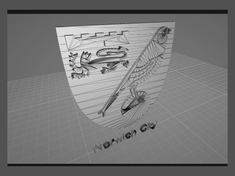 Lencana gantungan kunci Norwich City FC Dapat Dicetak dan Dirender Model Cetak 3D