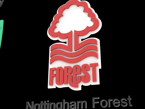 Nottingham Forest FC keychain badge Printable and Renderable 3D Print Model