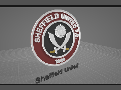 Sheffield United FC keychain Logo Printable and Renderable 3D Принт Модель