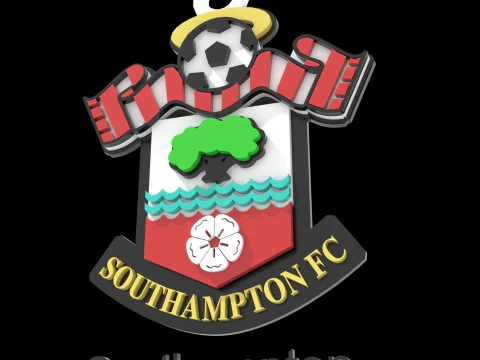 Southampton FC keychain Logo Printable and Renderable 3D Print Model