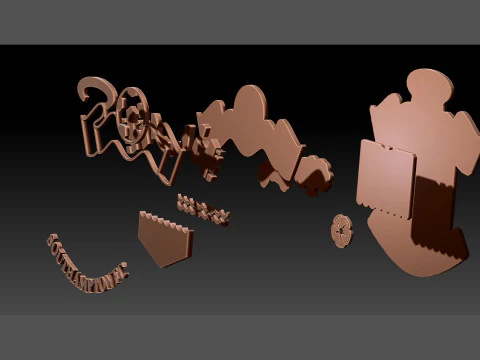 Southampton FC keychain Logo Printable and Renderable 3D Print Model