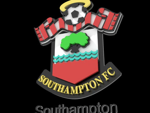 Southampton FC keychain Logo Printable and Renderable 3D Print Model