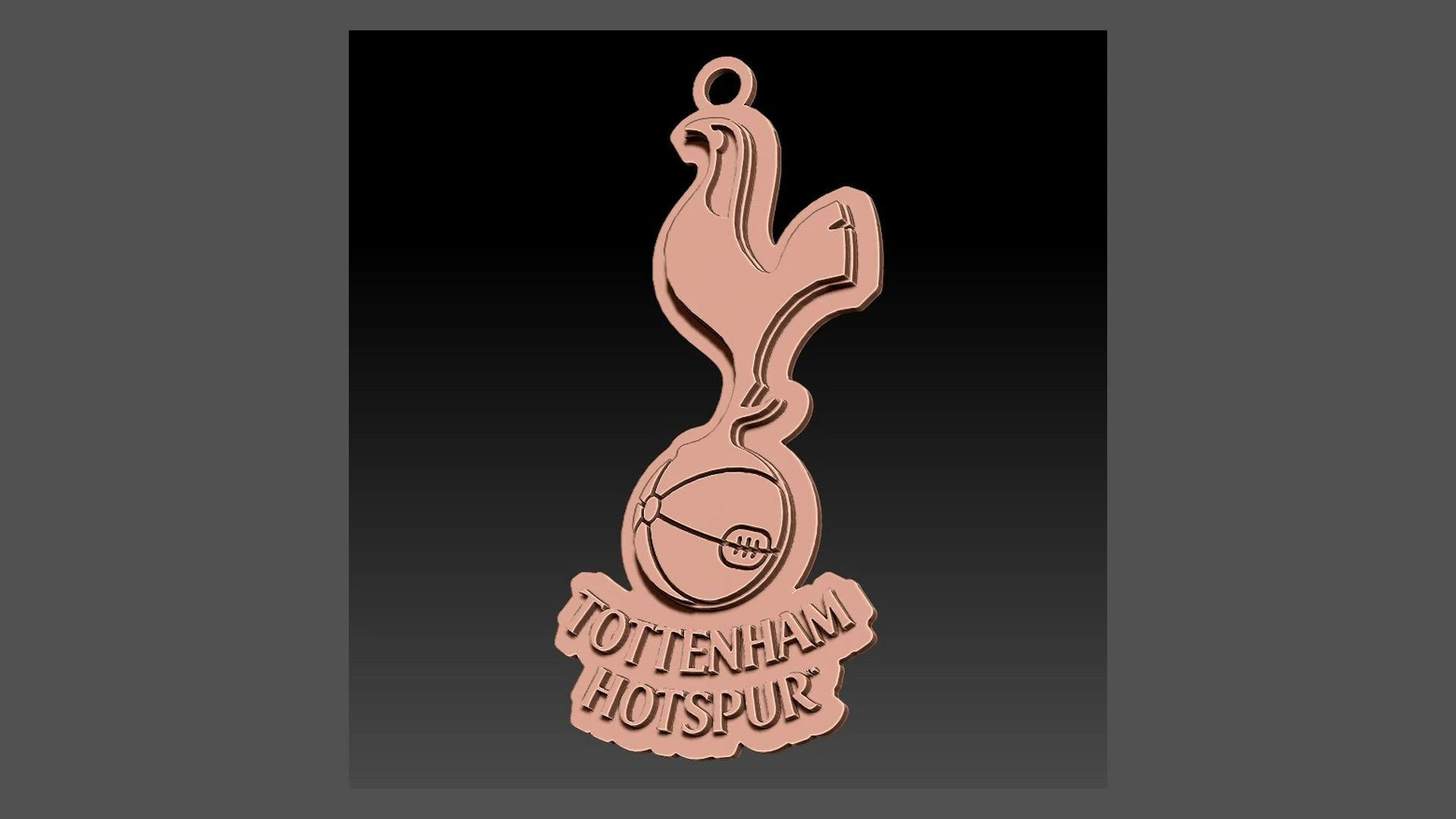 Tottenham Hotspur FC keychain Logo Printable and Renderable 3D Print Model .c4d .max .obj .3ds .fbx .stl .blend