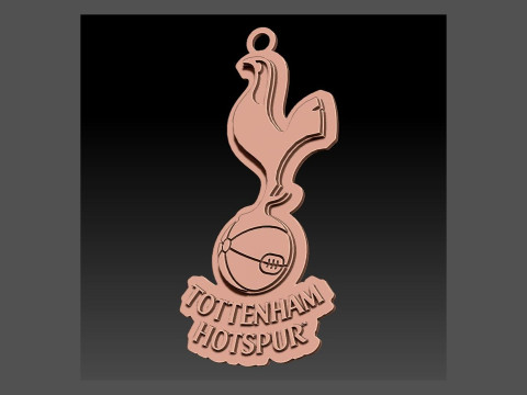 Tottenham Hotspur FC keychain Logo Printable and Renderable Modèles 3D en vedette