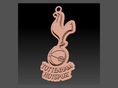 Tottenham Hotspur FC anahtarlık Logosu Yazdırılabilir ve İşlenebilir 3D Baskı Modeli