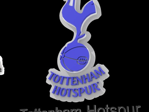 Tottenham Hotspur FC keychain Logo Printable and Renderable 3D Print Model