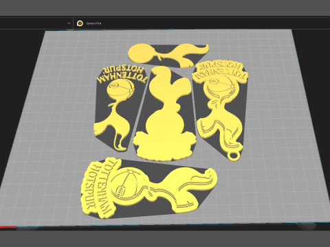 Tottenham Hotspur FC keychain Logo Printable and Renderable Model do druku 3D