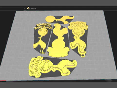Tottenham Hotspur FC keychain Logo Printable and Renderable 3D Print Model