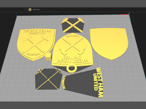 West Ham United FC keychain Logo Printable and Renderable Modèles 3D en vedette