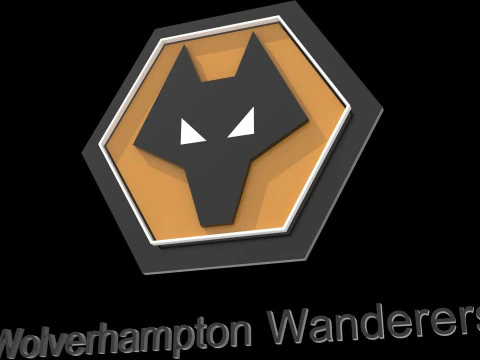 Wolverhampton Wanderers FC keychain Logo Printable and Render 3D Print Model