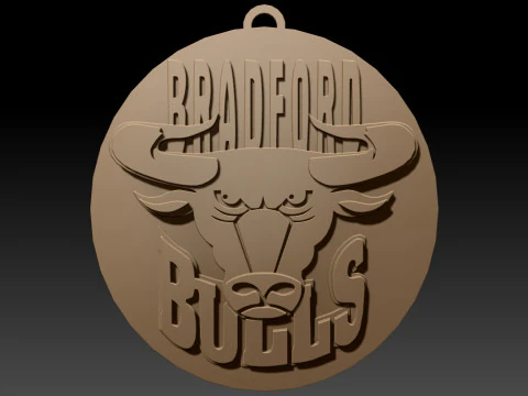 Bradford Bulls Keychain Badge Printable 3D Print Model