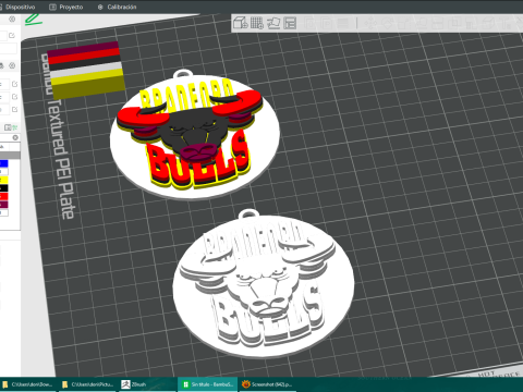 Bradford Bulls Keychain Badge Printable Modelo de Impressão 3D