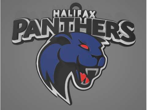 Halifax Panthers Keychain Badge 3D Baskı Modeli