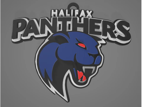 Emblema do chaveiro Halifax Panthers Modelo de Impressão 3D