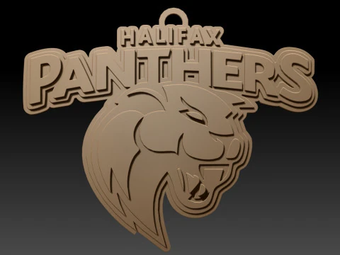 Halifax Panthers Keychain Badge 3D Print Model