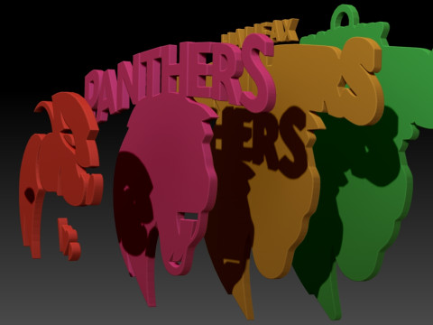 Halifax Panthers Keychain Badge 3D Принт Модель