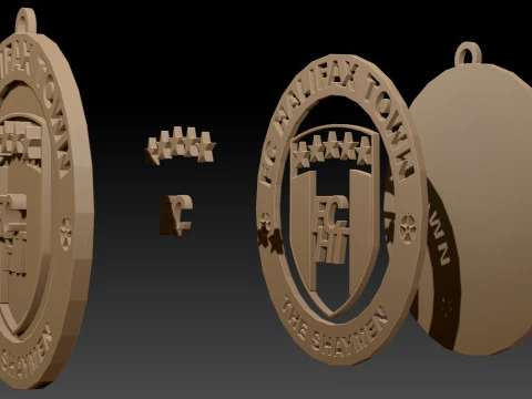 Halifax Town Keychain Badge 3D Print Model