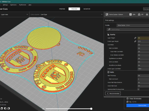 Huddersfield Giants Keychain Badge 3D Print Model