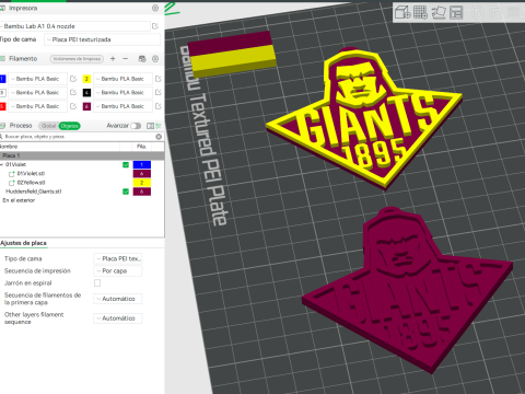 Huddersfield Giants Keychain Badge 3D Print Model