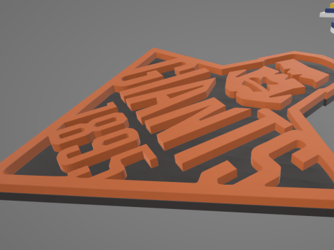 Huddersfield Giants Keychain Badge 3D Print Model
