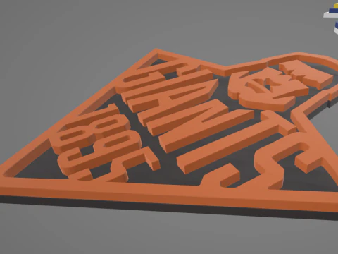 Huddersfield Giants Keychain Badge 3D Print Model