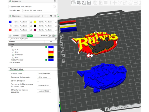 Emblema do chaveiro Leeds Rhino para impressão Modelo de Impressão 3D