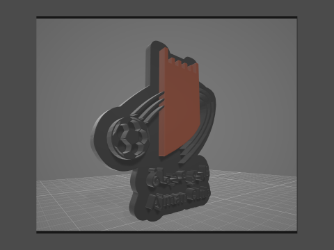 Ajman Club badge keychain printable and renderable Modelo de Impressão 3D