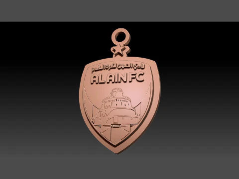 UAE Pro League Al Ain FC badge keychain printable and renderable 3D Print Model