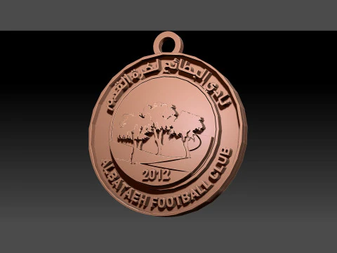 Portachiavi con badge Al Bataeh Club della Pro League degli Emirati Arabi Uniti stampabile e renderizzabile Modello di stampa 3D
