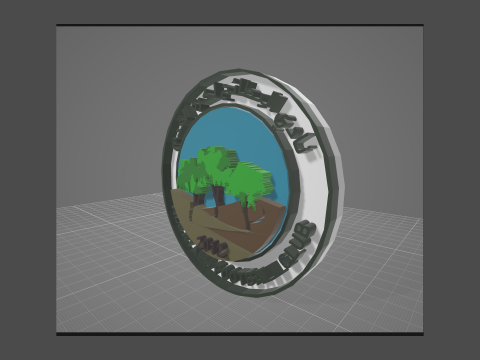 UAE Pro League Al Bataeh Club badge keychain printable and renderable 3D Print Model