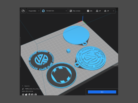 UAE Pro League Al Ittihad Kalba SCC badge keychain printable and renderable Modello di stampa 3D