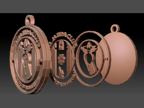 UAE Pro League Al Jazira Club badge keychain printable and renderable 3Dプリントモデル