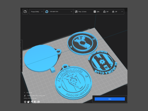 UAE Pro League Al Jazira Club badge keychain printable and renderable 3Dプリントモデル