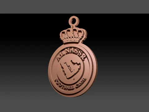 Gantungan kunci lencana Klub Al Nasr Liga Pro UEA dapat dicetak dan dirender Model Cetak 3D