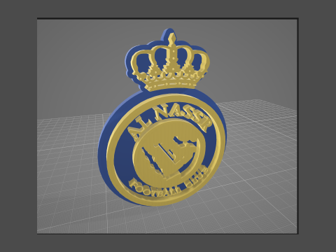 UAE Pro League Al Nasr Club badge keychain printable and renderable 3D-Druckmodell