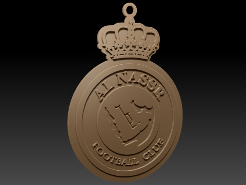 UAE Pro League Al Nasr Club badge keychain printable and renderable 3D-Druckmodell