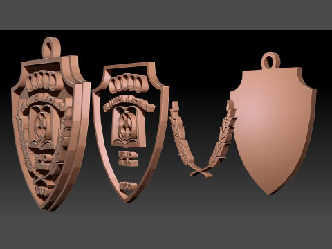 UAE Pro League Al Wasl SC badge keychain printable and renderable Model Cetak 3D