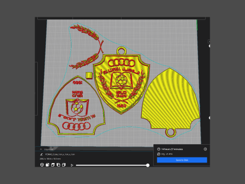 UAE Pro League Al Wasl SC badge keychain printable and renderable Model Cetak 3D