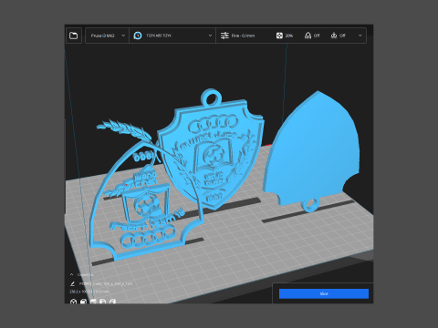 UAE Pro League Al Wasl SC badge keychain printable and renderable Model Cetak 3D