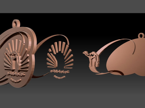 UAE Pro League Baniyas SCC badge keychain printable and renderable 3D printmodel