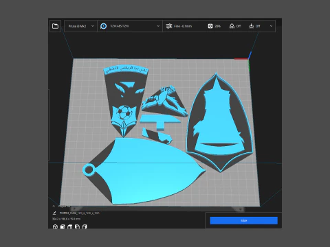 UAE Pro League Dibba Club badge keychain printable and renderable 3D Print Model