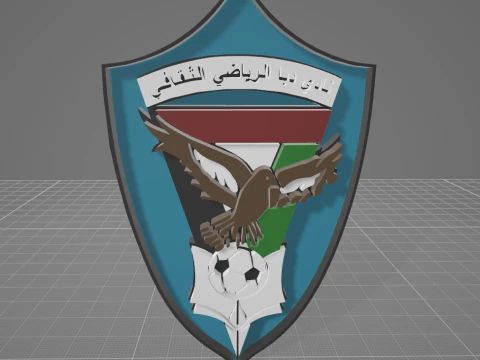 UAE Pro League Dibba Club badge keychain printable and renderable 3D Print Model