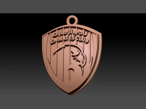 Gantungan kunci lencana Emirates Liga Pro UEA dapat dicetak dan dirender Model Cetak 3D