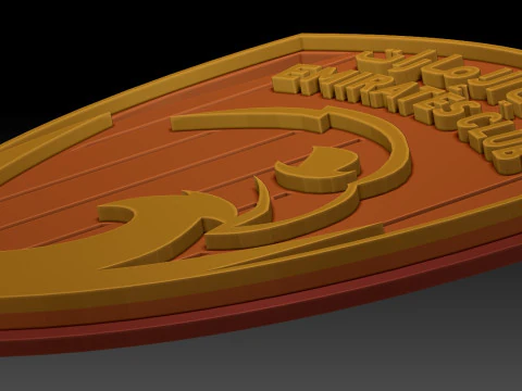 UAE Pro League Emirates badge keychain printable and renderable 3D Print Model