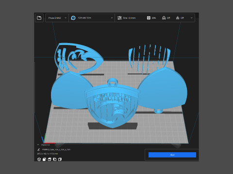 UAE Pro League Emirates badge keychain printable and renderable Model Cetak 3D